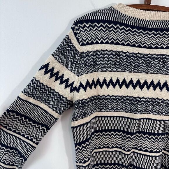 Gant Rugger The Jacquard Sweater Cream/Marine - Picture 9 of 9